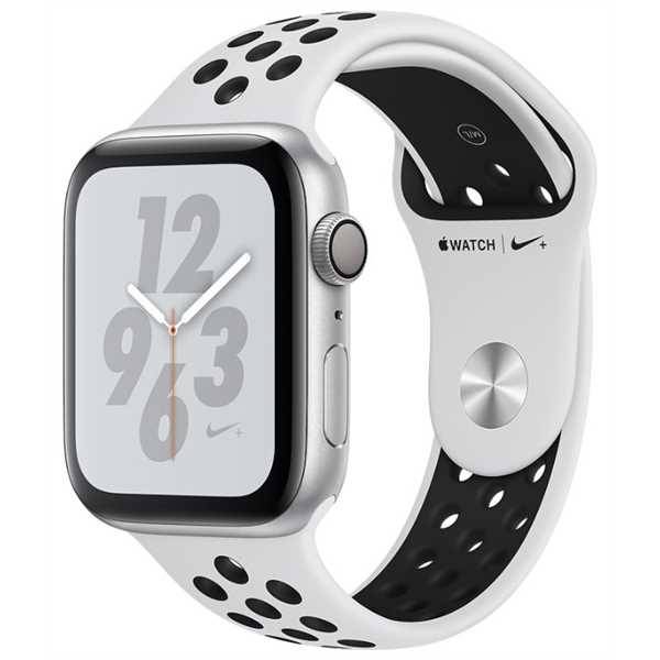 Умные часы Apple Watch Nike+ Series 4 44mm Silver Aluminum White Case with Pure Black Sport 