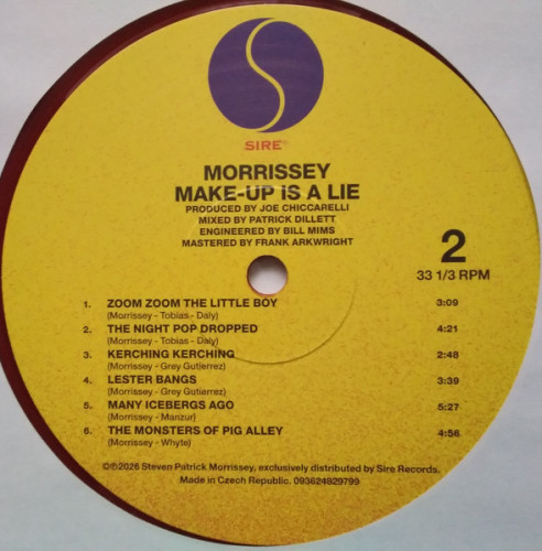 Виниловая пластинка MORRISSEY "Make-Up Is A Lie" (RED LP) 