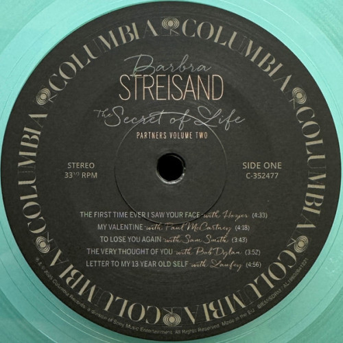 Виниловая пластинка BARBRA STREISAND "The Secret Of Life - Partners Volume Two" (AQUA LP) 