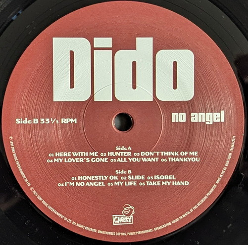 Виниловая пластинка DIDO "No Angel" (LP) 