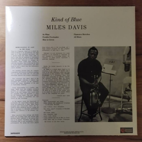 Виниловая пластинка MILES DAVIS "Kind Of Blue" (SRPD0019 BLUE LP)