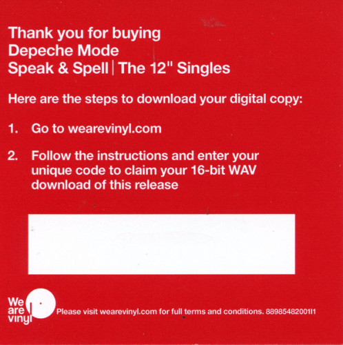 Виниловая пластинка Depeche Mode "Speak & Spell | The 12" Singles" (4x12") 