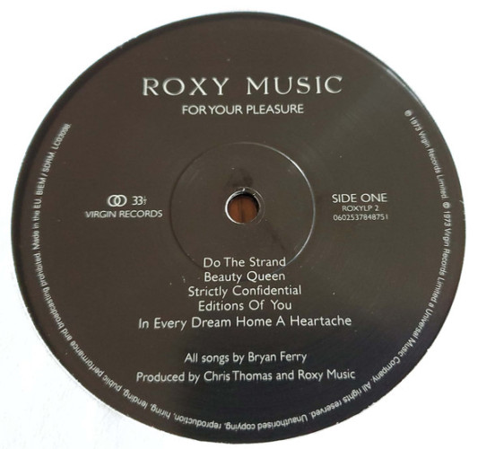 Виниловая пластинка ROXY MUSIC "For Your Pleasure" (LP) 