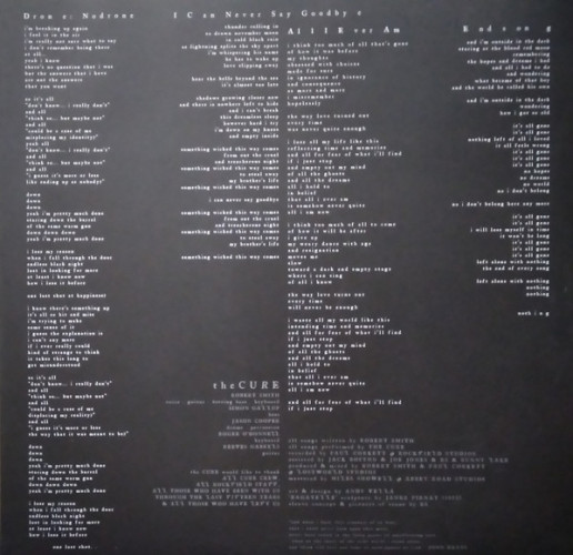 Виниловая пластинка CURE "Songs Of A Lost World" (LP) 