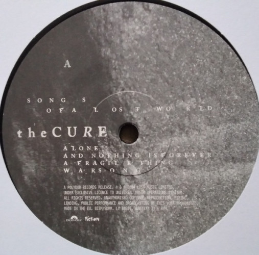Виниловая пластинка CURE "Songs Of A Lost World" (LP) 