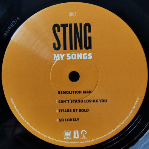 Виниловая пластинка STING "My Songs" (2LP) 