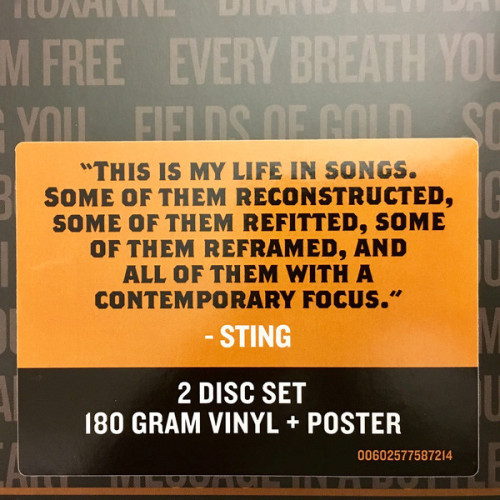 Виниловая пластинка STING "My Songs" (2LP) 