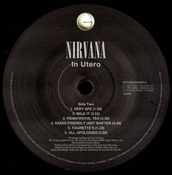 Виниловая пластинка NIRVANA 