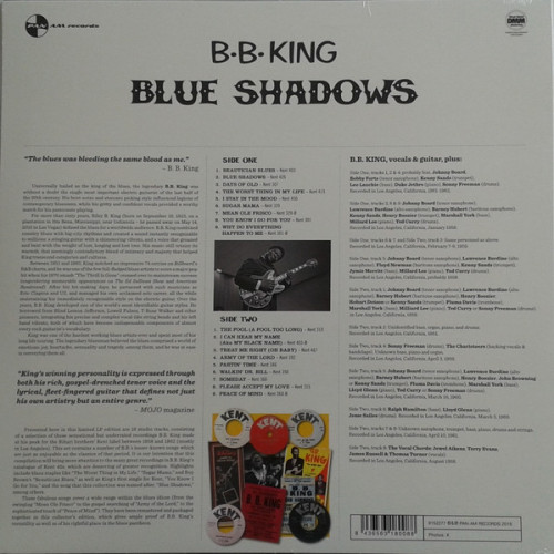 Виниловая пластинка B.B.KING "Blue Shadows - Underrated Kent Recordings 1958-1962" (LP)