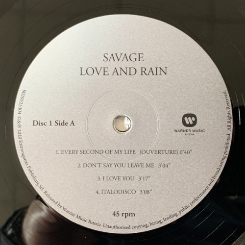Виниловая пластинка SAVAGE "Love And Rain" (2LP) 