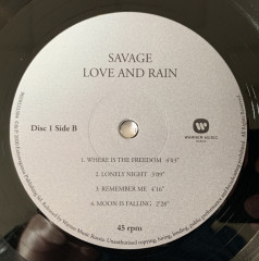 SAVAGE "Love And Rain" (2LP)