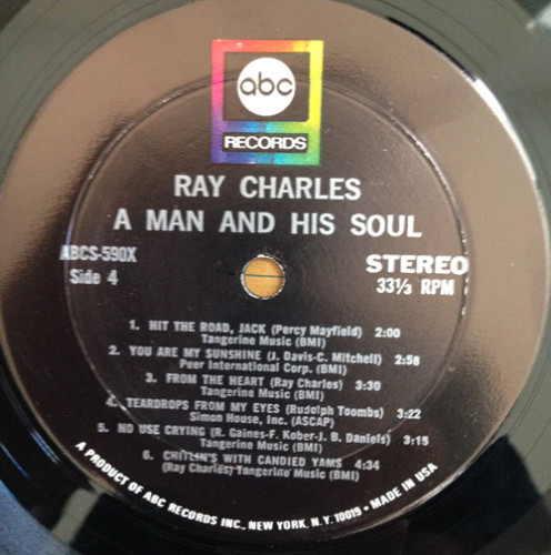 Виниловая пластинка RAY CHARLES "A Man And His Soul" (VG+/VG+ 2LP) 