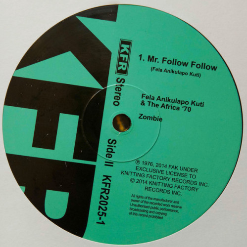 Виниловая пластинка FELA AND AFRIKA 70 "Zombie" (LP) 