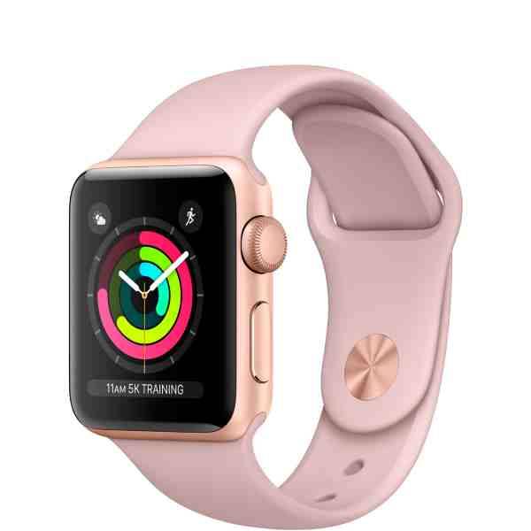 Умные часы Apple Watch Series 3 GPS 38mm Gold Aluminum Case with Pink Sand Sport Band 