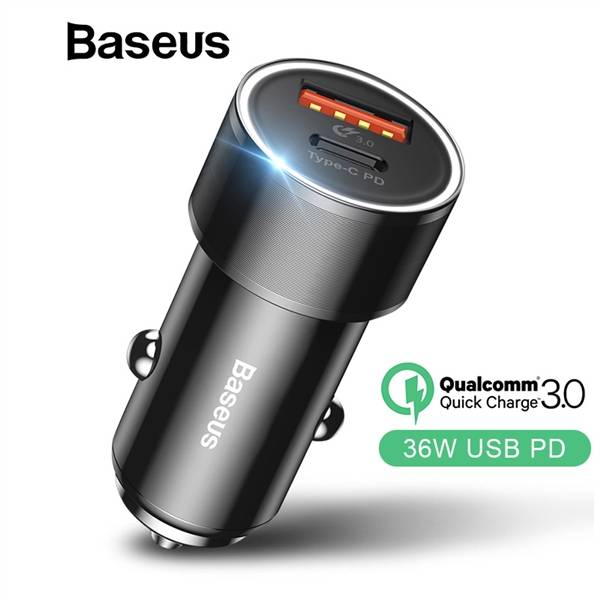 АЗУ Baseus Small Screw TypeC PD + USB QC3.0 36W (CAXLD-A0) 