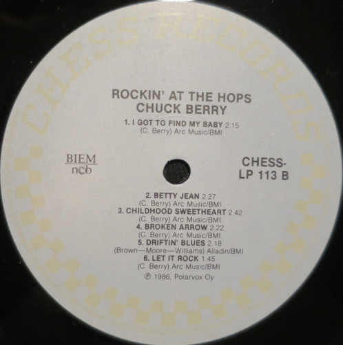 Виниловая пластинка Chuck Berry ‎"Rockin' At The Hops" (LP) 