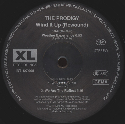 Виниловая пластинка PRODIGY "Wind It Up (Rewound)" (VG/VG LP)