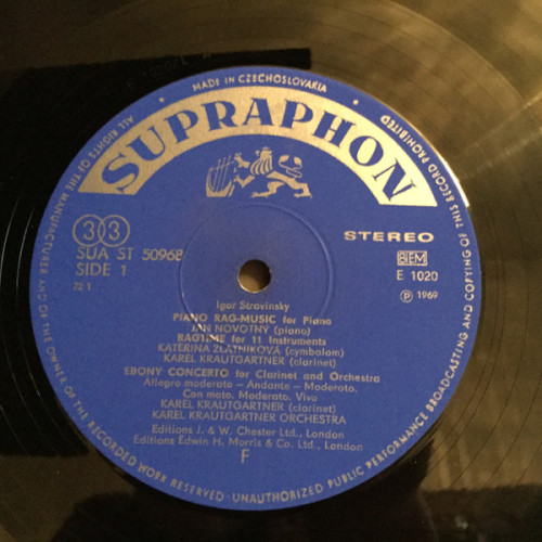 Пластинка STRAVINSKY "LHistoire Du Soldat / Piano Rag" (EX LP)