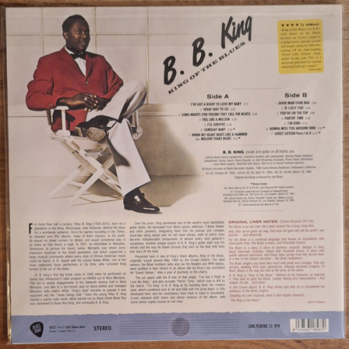 Виниловая пластинка B.B.KING "The King Of The Blues" (LP) 