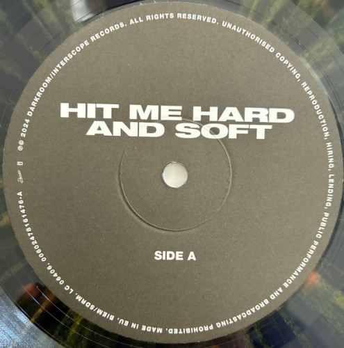 Виниловая пластинка BILLIE EILISH "Hit Me Hard And Soft" (BLUE ORANGE SPLATTER LP) 